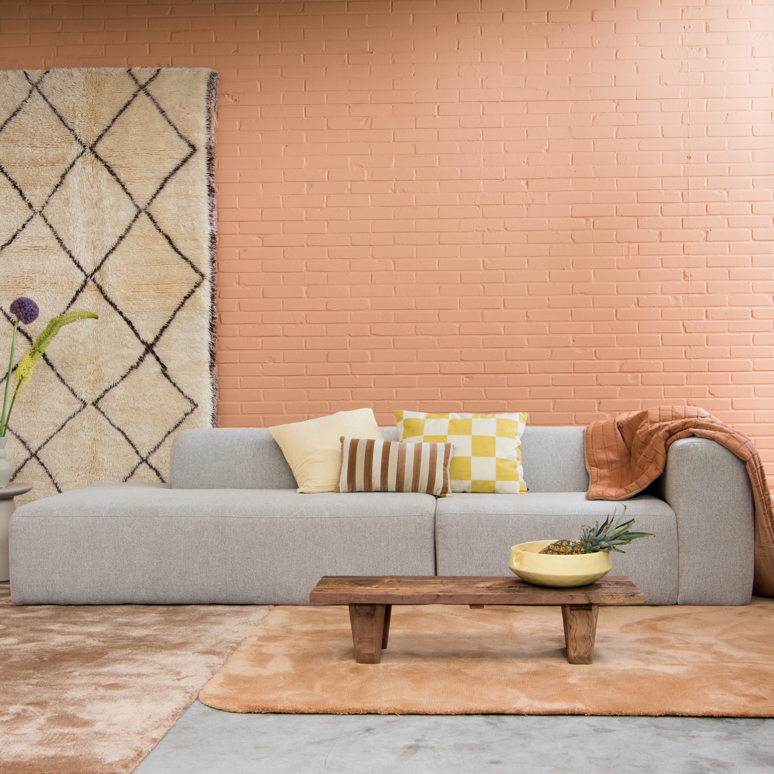 4x6 sofa - modulaire 3-zitsbank (leuning rechts) - model X6 - beige me