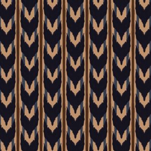 Catchii Behang Maison Artisan Ikat donkerblauw Catchii Behang Maison Artisan Ikat donkerblauw