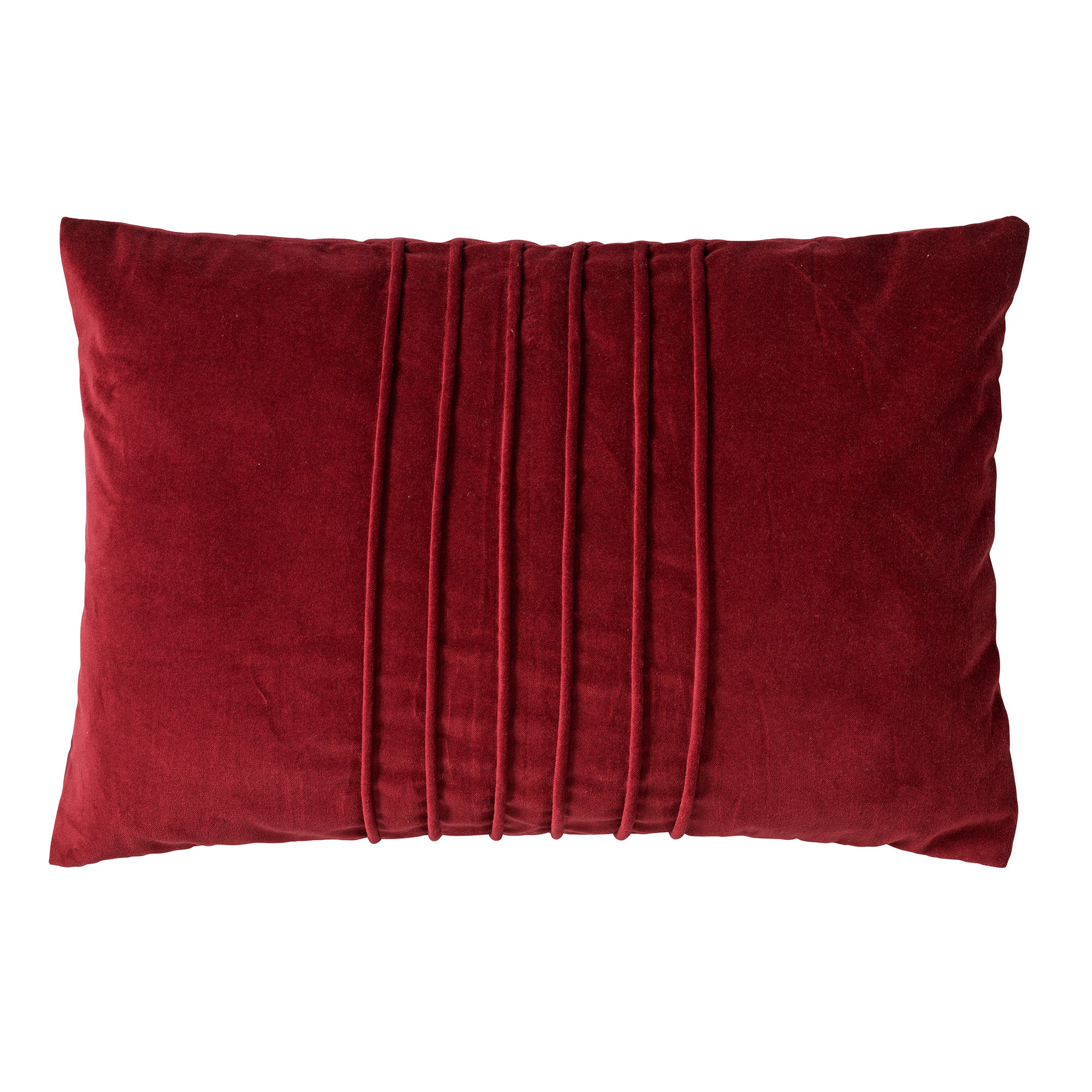 PAX - sierkussen 40x60 cm - 100% katoen - velvet - Merlot - rood