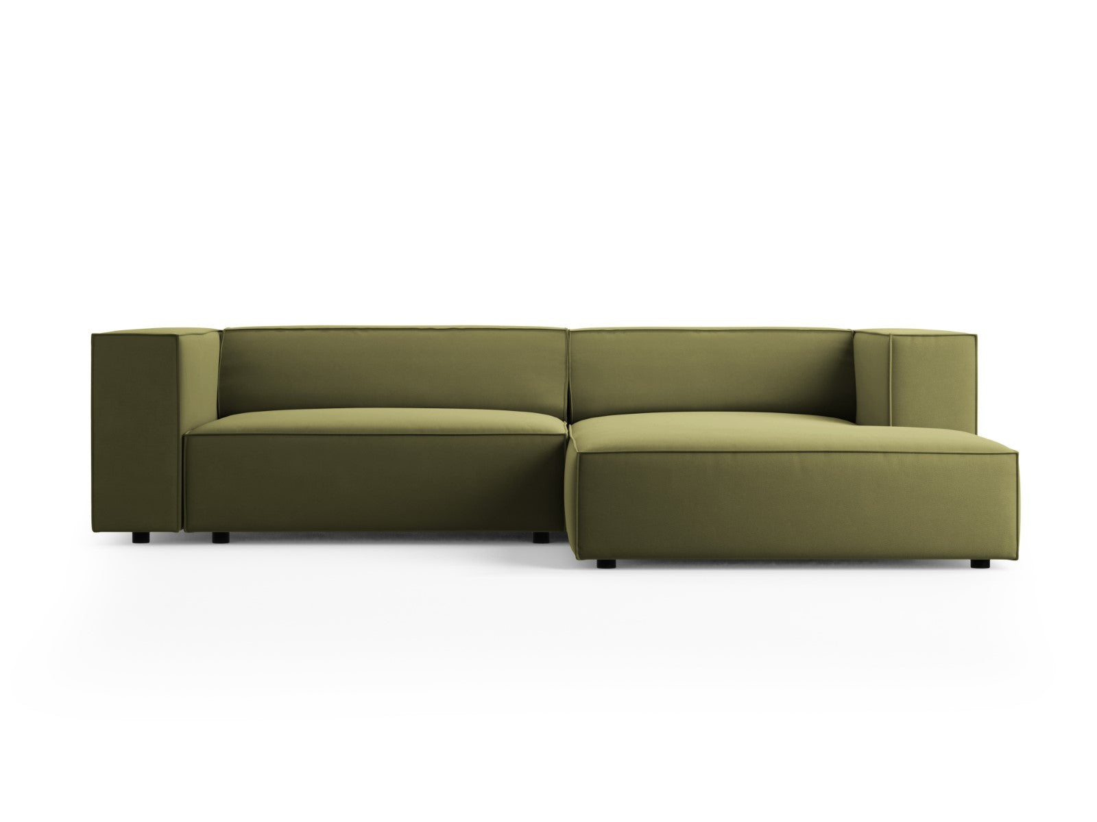 Cosmopolitan Design rechter hoekbank Arendal 3-zits, flueel, lichtgroe