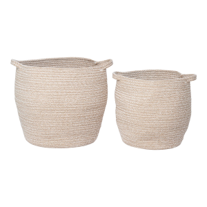 Artichok Aurelia Manden Set van 2 – Beige – met Handvaten Artichok Aurelia Manden Set van 2 – Beige – met Handvaten