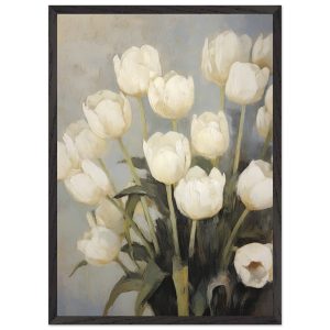 Artfulprints Poster met Lijst White tulips – 50×70 cm – Wit Artfulprints Poster met Lijst White tulips – 50×70 cm – Wit