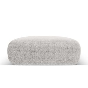 Cosmopolitan Design Poef Nolio 2-zits, chenille, lichtgrijs – 100x100x Cosmopolitan Design Poef Nolio 2-zits, chenille, lichtgrijs – 100x100x