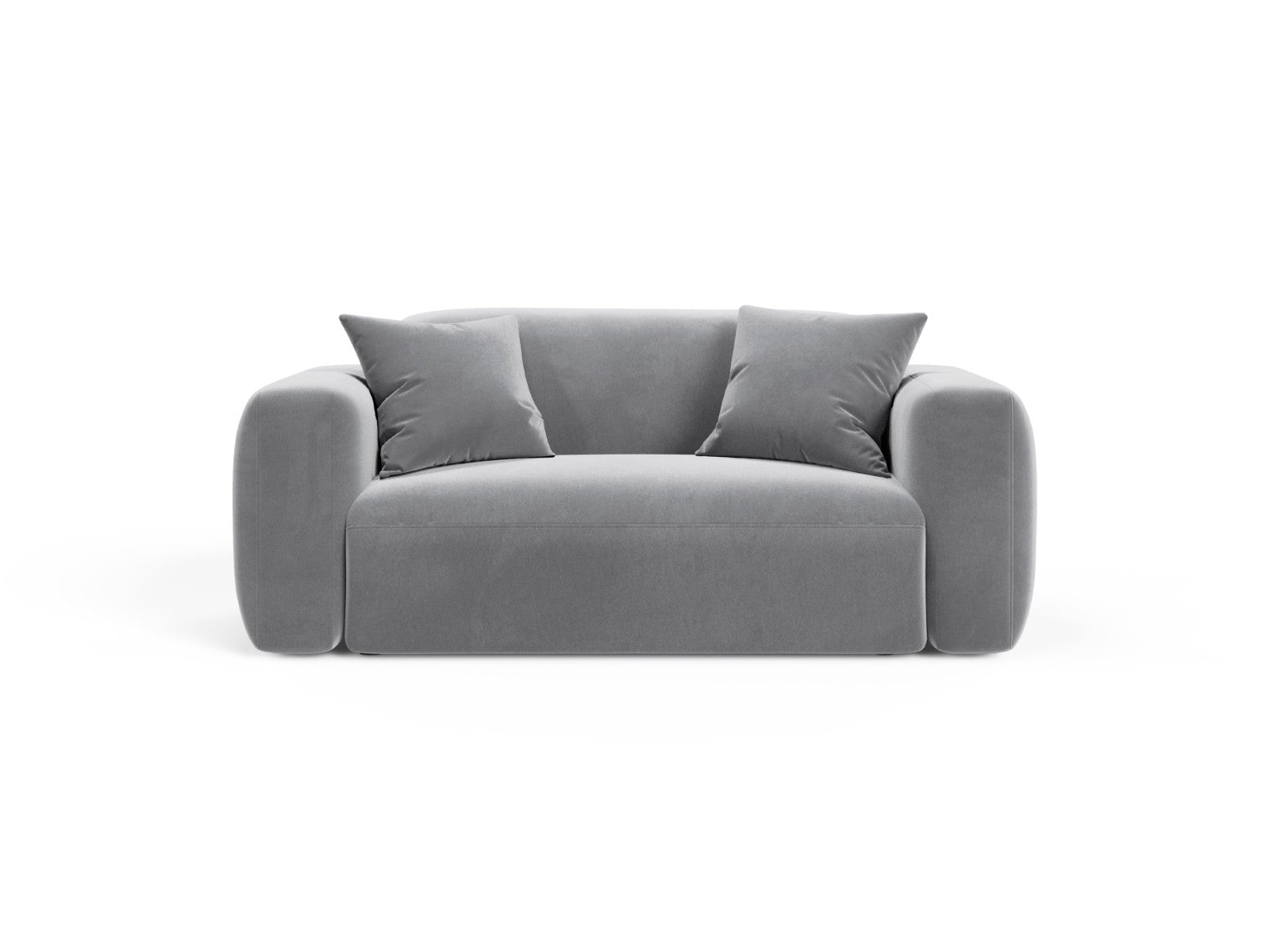 Cosmopolitan Design Modulaire bank Strino 2-zits, flueel grijs - 98x18