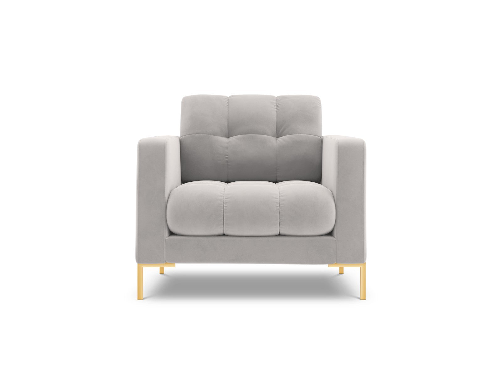 Cosmopolitan Design Fauteuil Bali flueel, geld - 96x87x75cm