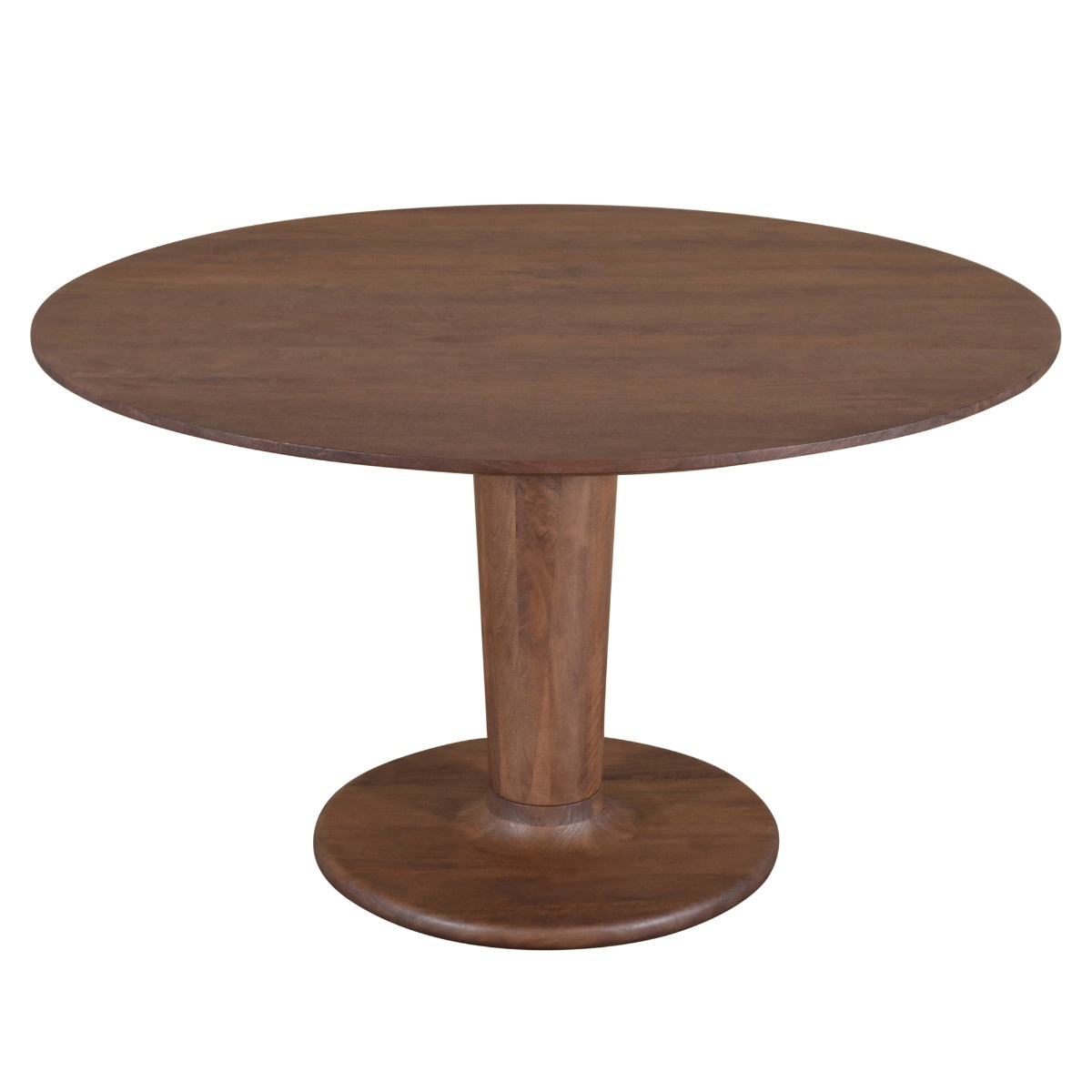 DÉJA Living Eettafel Xàtiva - Rond Donkerbruin Hout - 130x130x76cm