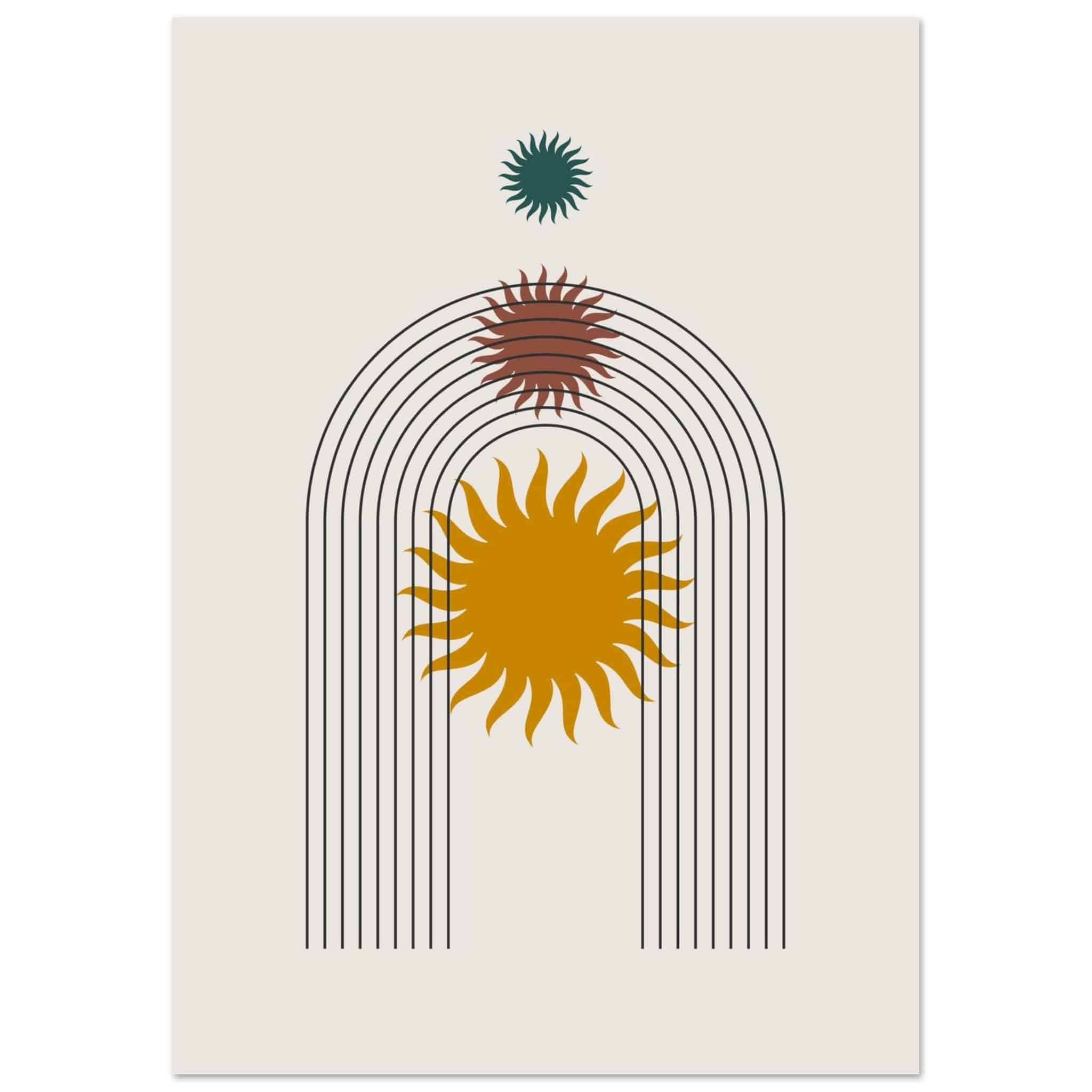 Artfulprints Boho – Sunny arch poster A4 21x29.7 cm