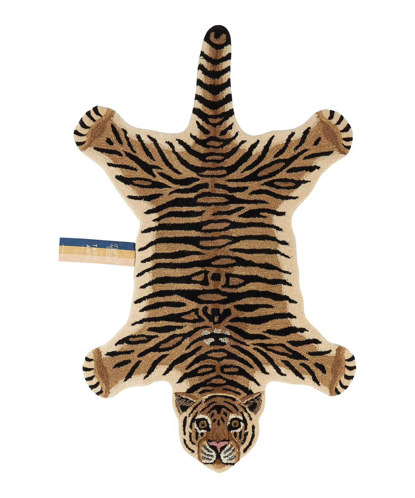 Doing Goods Drowsy vloerkleed Tijger - Groot- 147 x 90 x 2 cm - 100% w