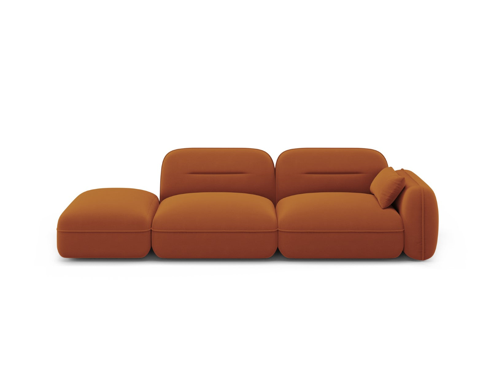 Cosmopolitan Design linker modulaire bank Sydney 3-zits, flueel, terra