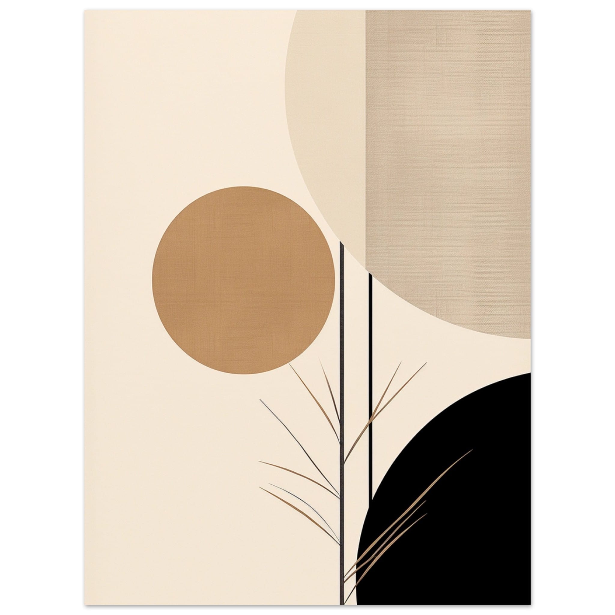 Artfulprints Poster Japandi abstract II - 30x40 cm - Meerkleurig