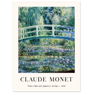 Artfulprints Poster Claude Monet – Water lilies and Japanese bridge – Artfulprints Poster Claude Monet – Water lilies and Japanese bridge –