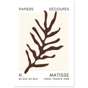 Artfulprints Poster Matisse – Ocean flora brown – A4 21×29.7 cm – Brui Artfulprints Poster Matisse – Ocean flora brown – A4 21×29.7 cm – Brui