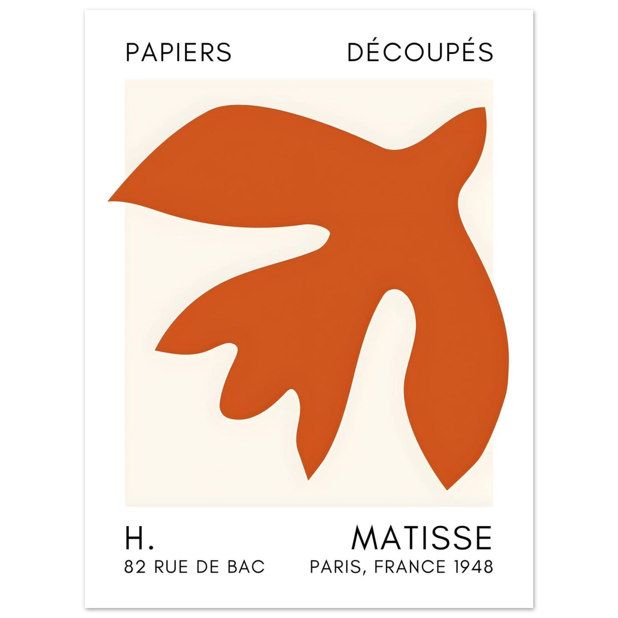 Artfulprints Poster Matisse – Floating forms orange - 30x40 cm - Oranj