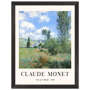 Artfulprints Poster met Lijst Claude Monet – View of Vétheuil II – 30x Artfulprints Poster met Lijst Claude Monet – View of Vétheuil II – 30x