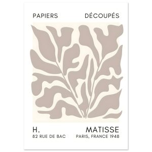 Artfulprints Poster Matisse – Seabed shapes grey – A4 21×29.7 cm – Gri Artfulprints Poster Matisse – Seabed shapes grey – A4 21×29.7 cm – Gri