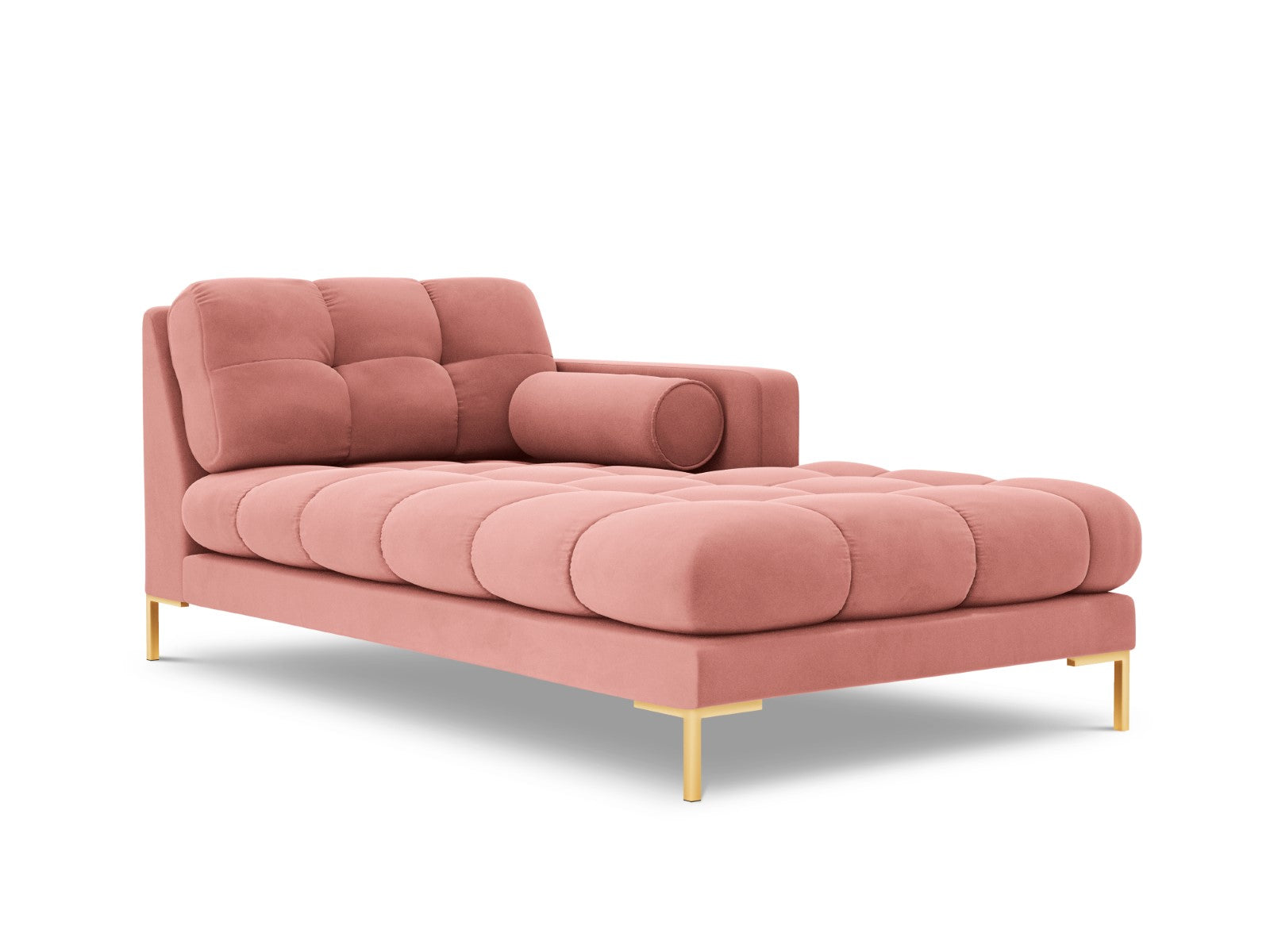 Cosmopolitan Design rechter chaise longue Bali flueel, roze - 185x102x