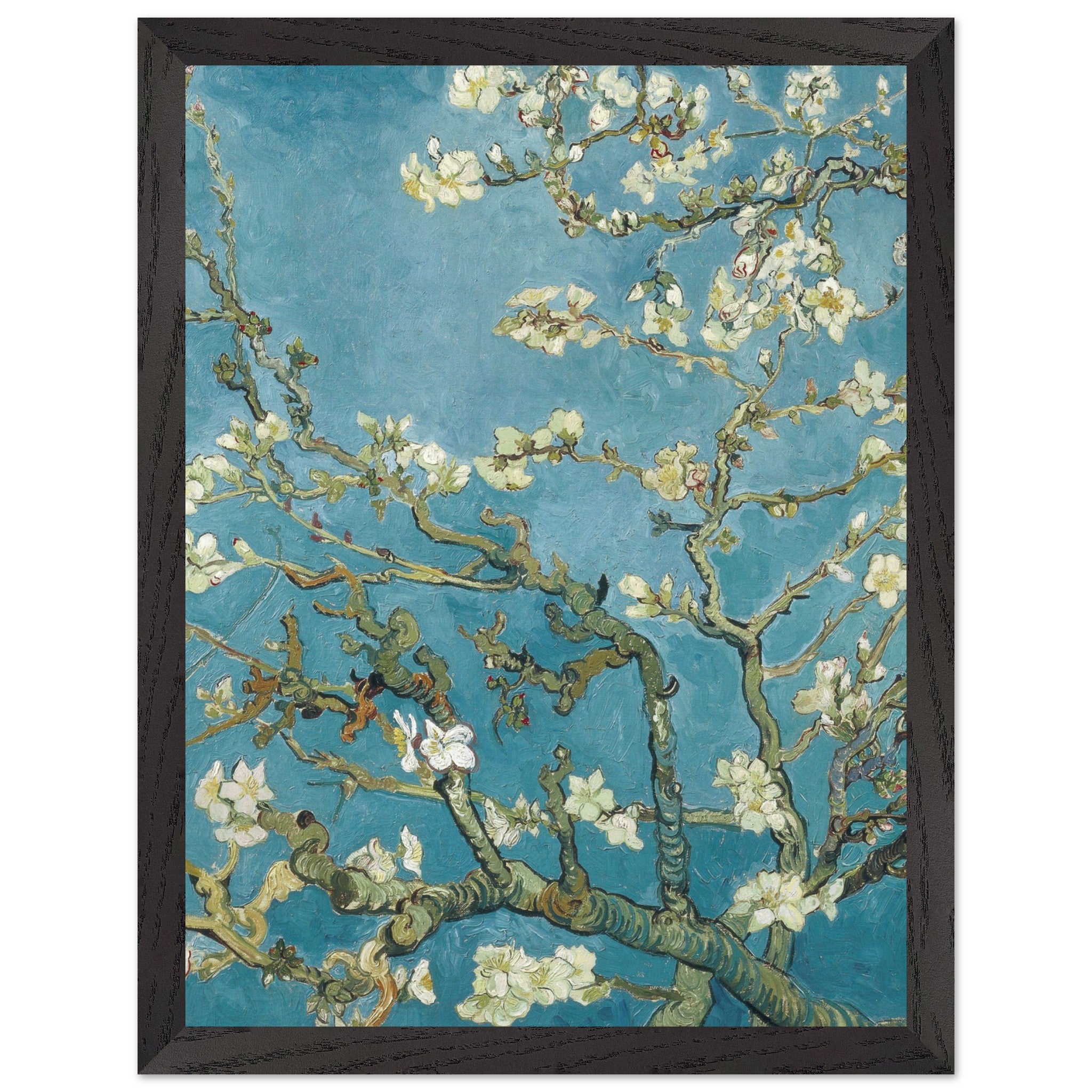 Artfulprints Poster met Lijst Vincent van Gogh - Amandelbloesem - 30x4