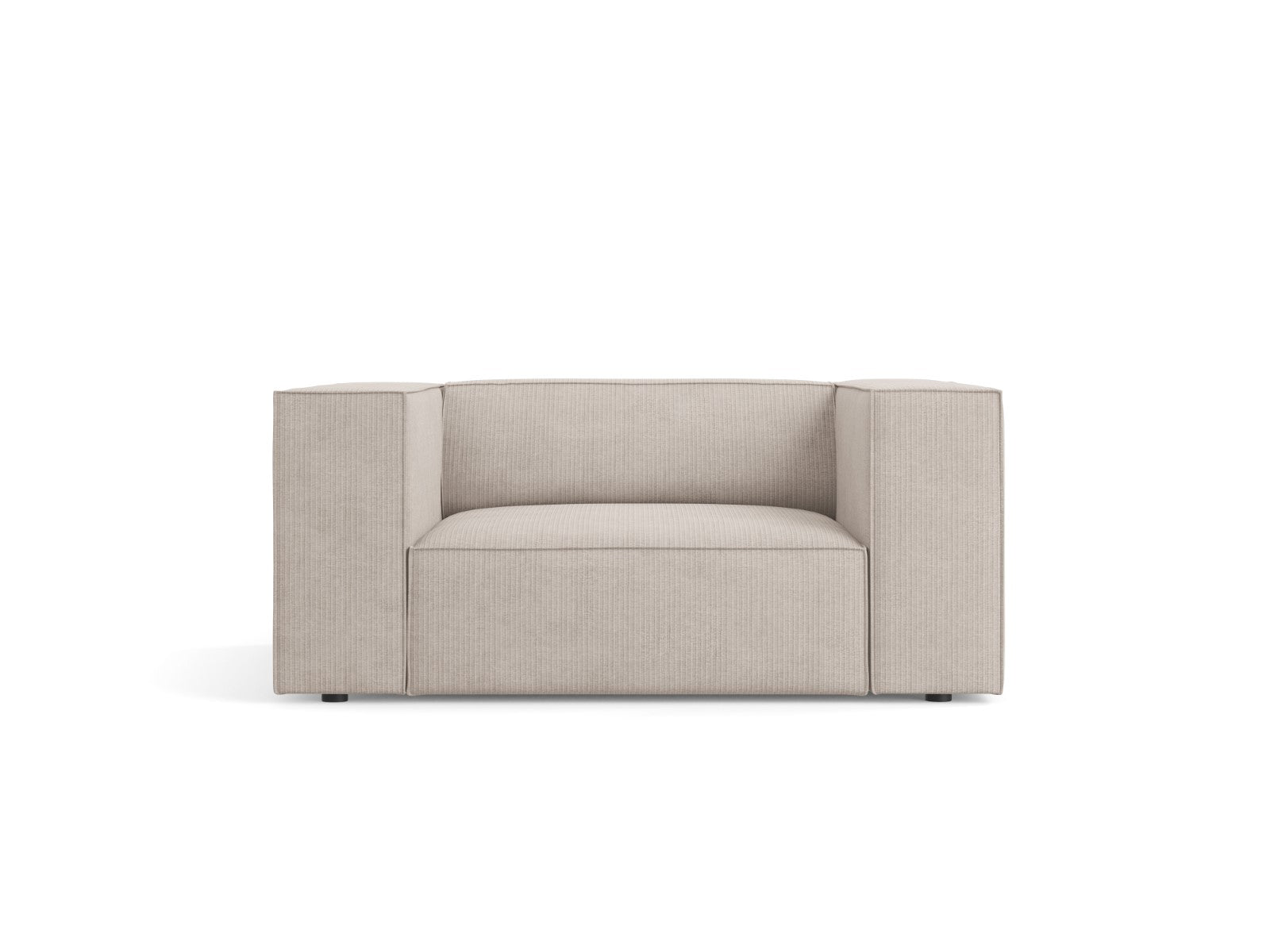 Cosmopolitan Design Fauteuil Arendal chenille met ribbeleffect, donker