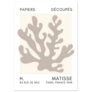 Artfulprints Poster Matisse – Saltflower shapes grey – A4 21×29.7 cm – Artfulprints Poster Matisse – Saltflower shapes grey – A4 21×29.7 cm –