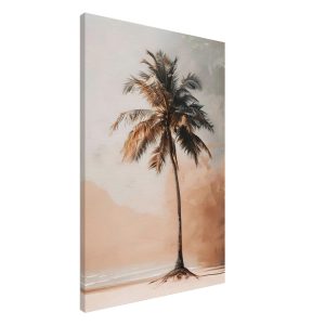 Artfulprints Canvas Palm tree on the beach canvas – 60×90 cm – beige Artfulprints Canvas Palm tree on the beach canvas – 60×90 cm – beige