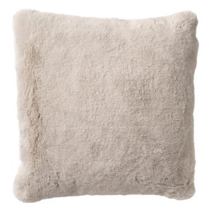 ZAYA – Sierkussen 45×45 cm – bontlook – effen kleur – Pumice Stone – b