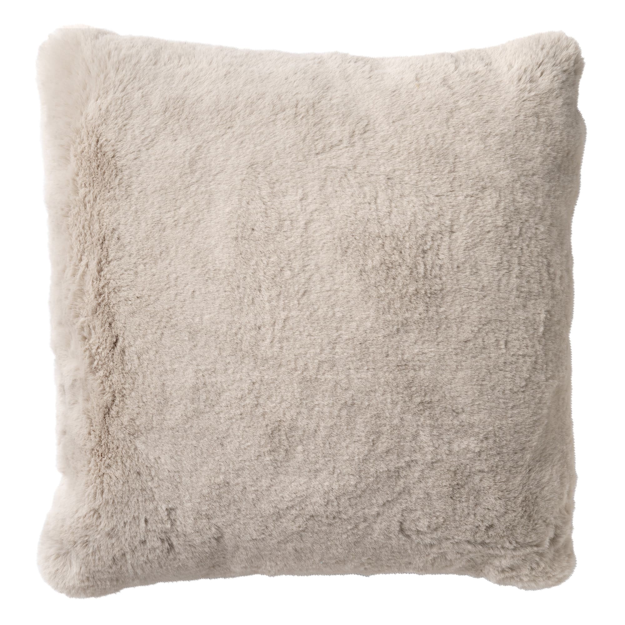 ZAYA - Sierkussen 45x45 cm - bontlook - effen kleur - Pumice Stone - b