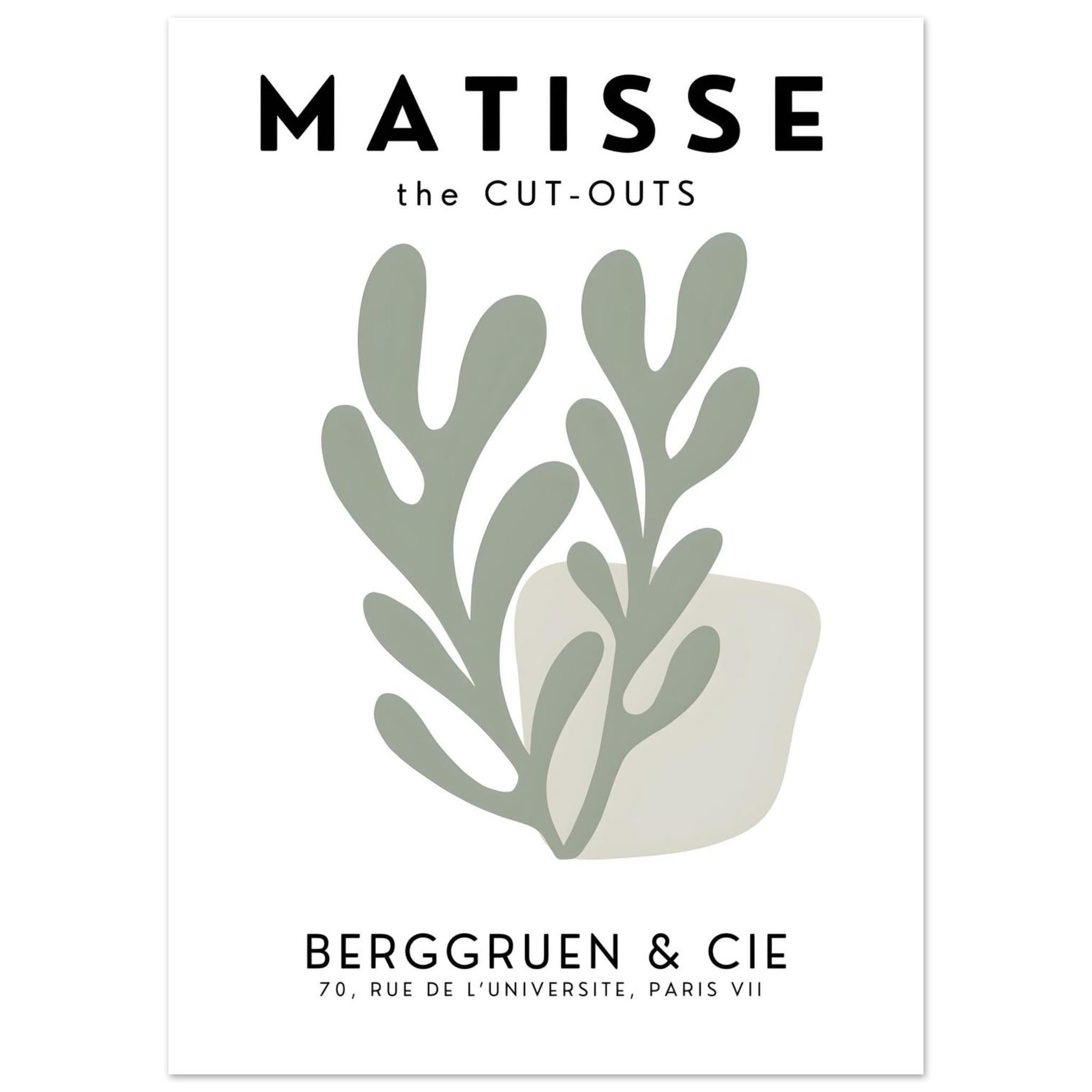Artfulprints Poster Matisse – Whispers of a flower - 50x70 cm - Grijs
