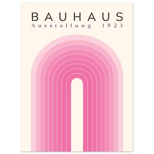 Artfulprints Poster Bauhaus – Pink rainbow – 30×40 cm – Roze Artfulprints Poster Bauhaus – Pink rainbow – 30×40 cm – Roze