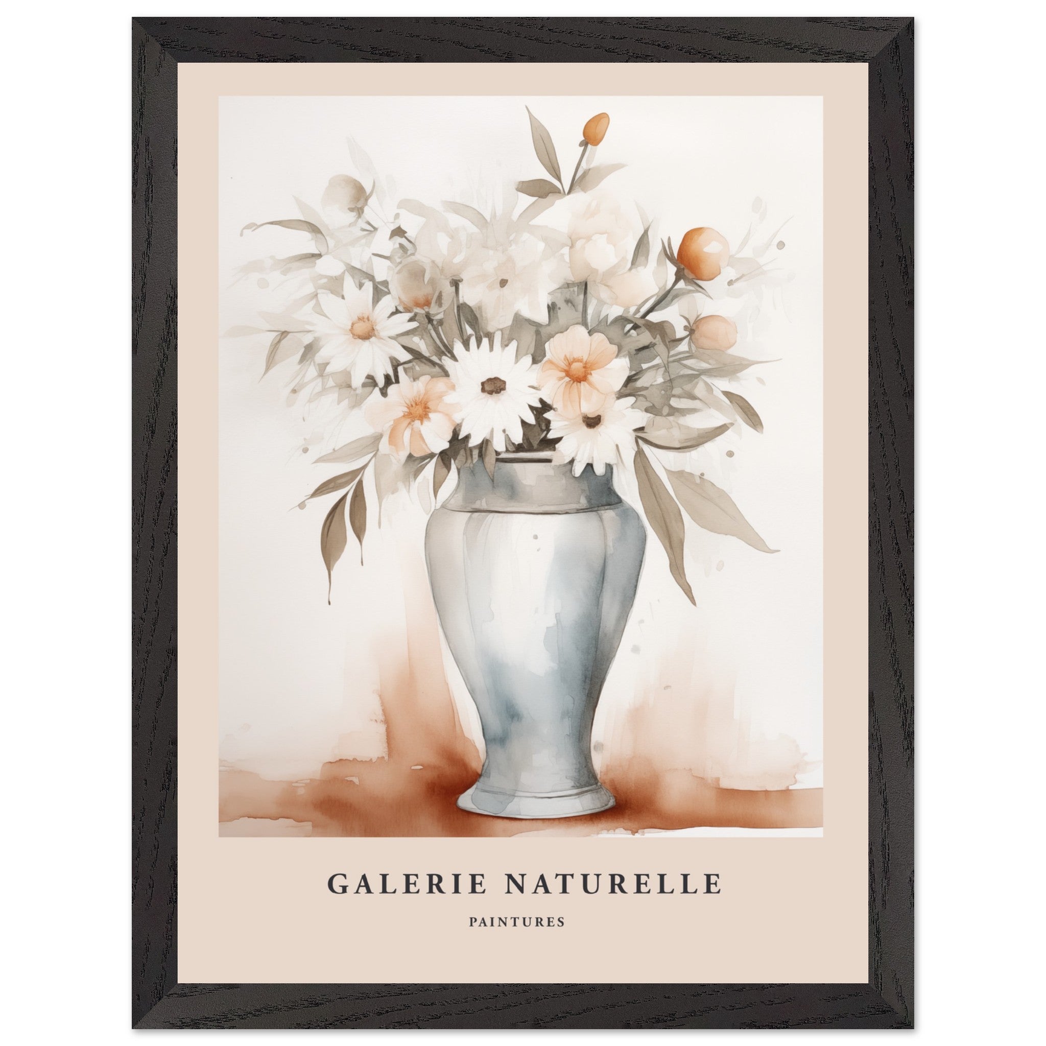 Artfulprints Poster met Lijst Bloemen in vaas 3 - 30x40 cm - Meerkleur