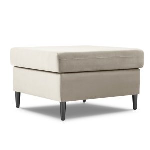 Cosmopolitan Design Poef Kyoto flueel, lichtbeige – 70x70x45cm Cosmopolitan Design Poef Kyoto flueel, lichtbeige – 70x70x45cm