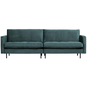 WOOOD classic 3-zits bank Rodeo – Velvet – Teal – 83x275x88