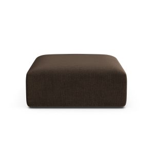 Cosmopolitan Design Poef Campi flueel chocolade – 90x90x40cm Cosmopolitan Design Poef Campi flueel chocolade – 90x90x40cm