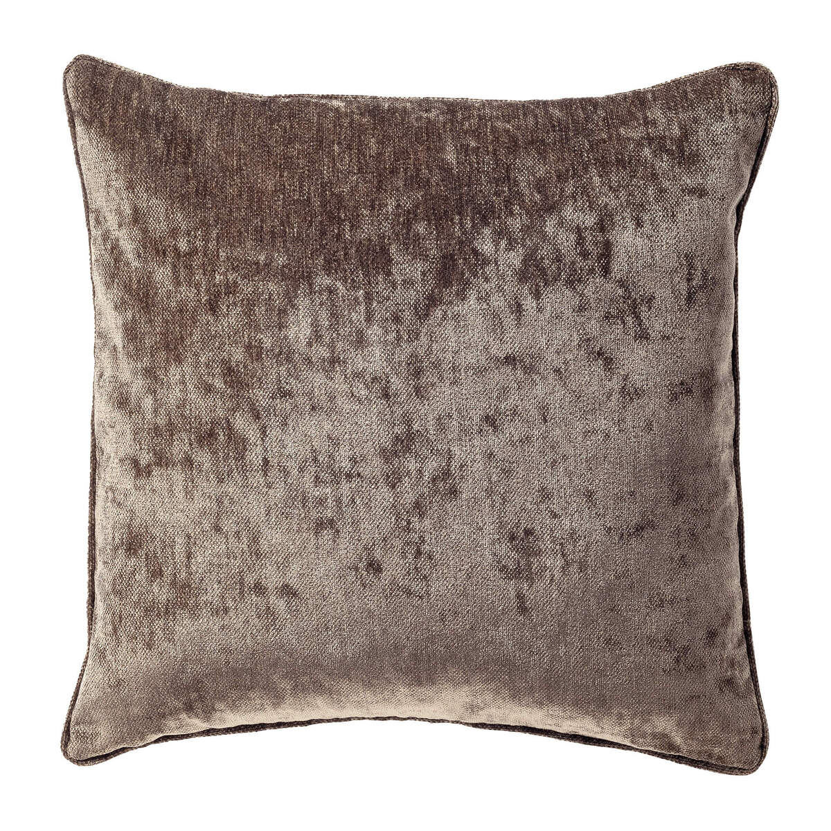 LEWY - kussenhoes 45x45 cm - glansvelours - Driftwood - bruin