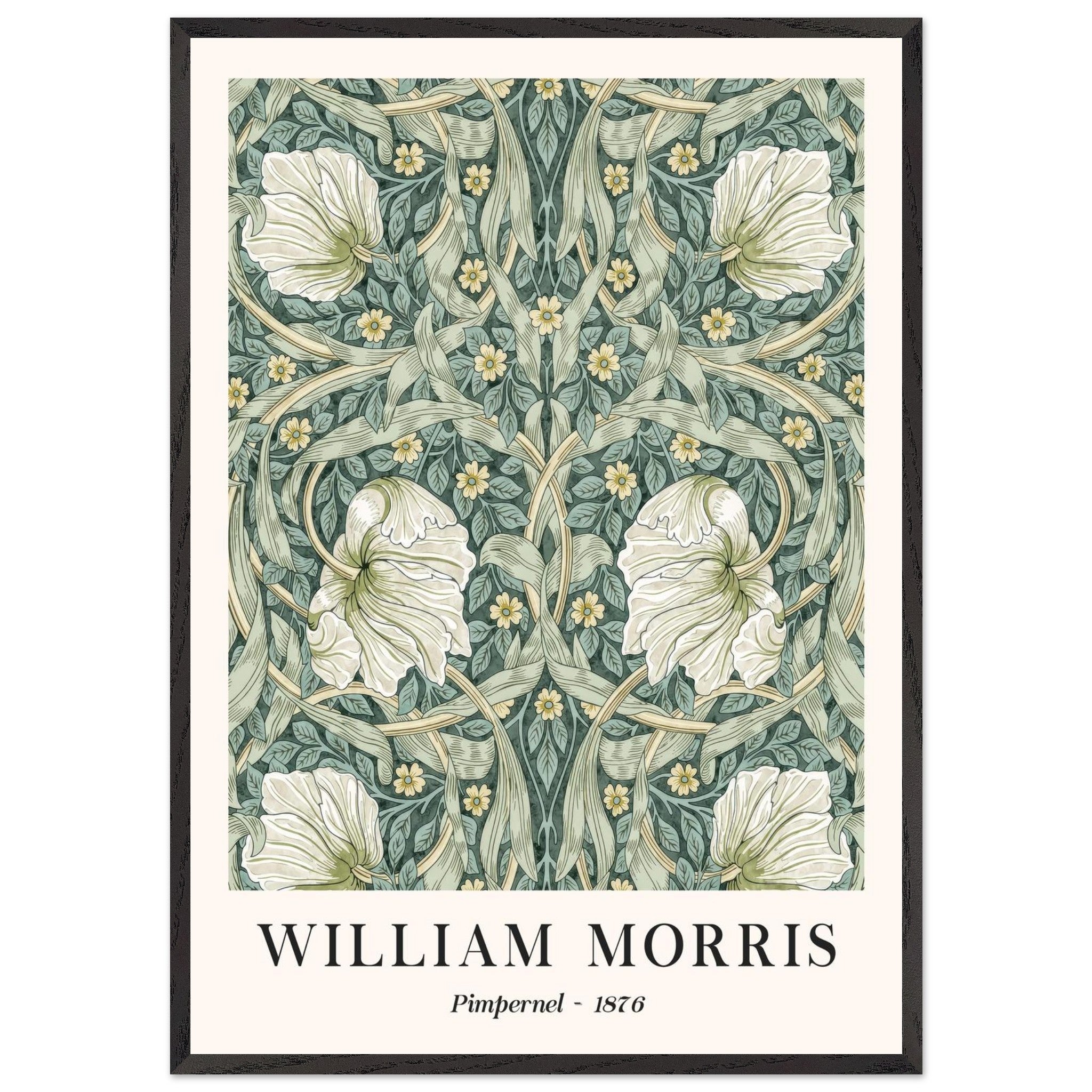 Artfulprints Poster met Lijst William Morris - Pimpernel 1876 - 70x100