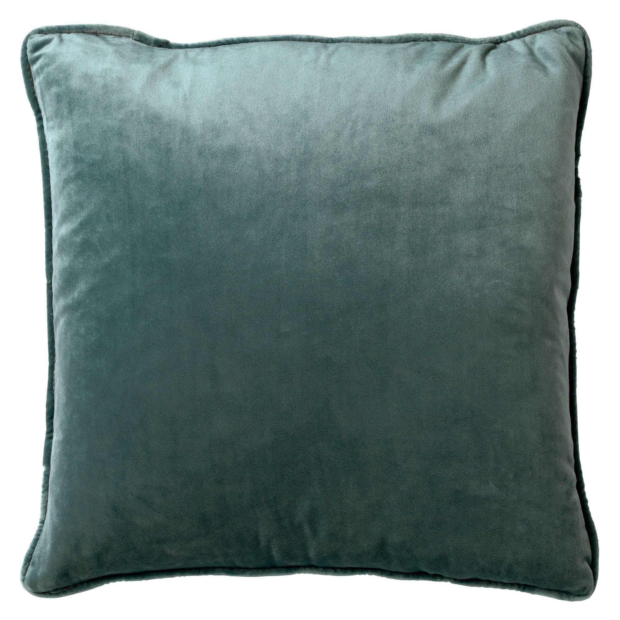 FINN - Sierkussen 60x60 cm - velvet - effen kleur - Sagebrush Green -