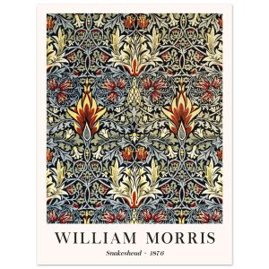 Artfulprints Poster William Morris – Snakeshead 1876 – 30×40 cm – Blau