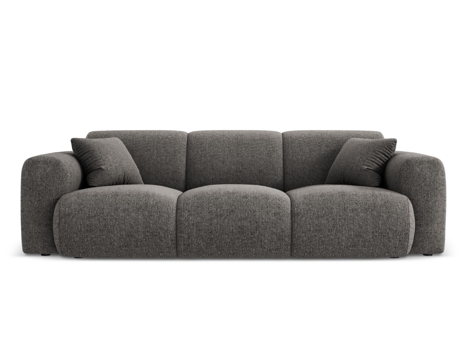 Cosmopolitan Design Bank Nolio 3-zits, chenille, grijs - 95x235x72cm