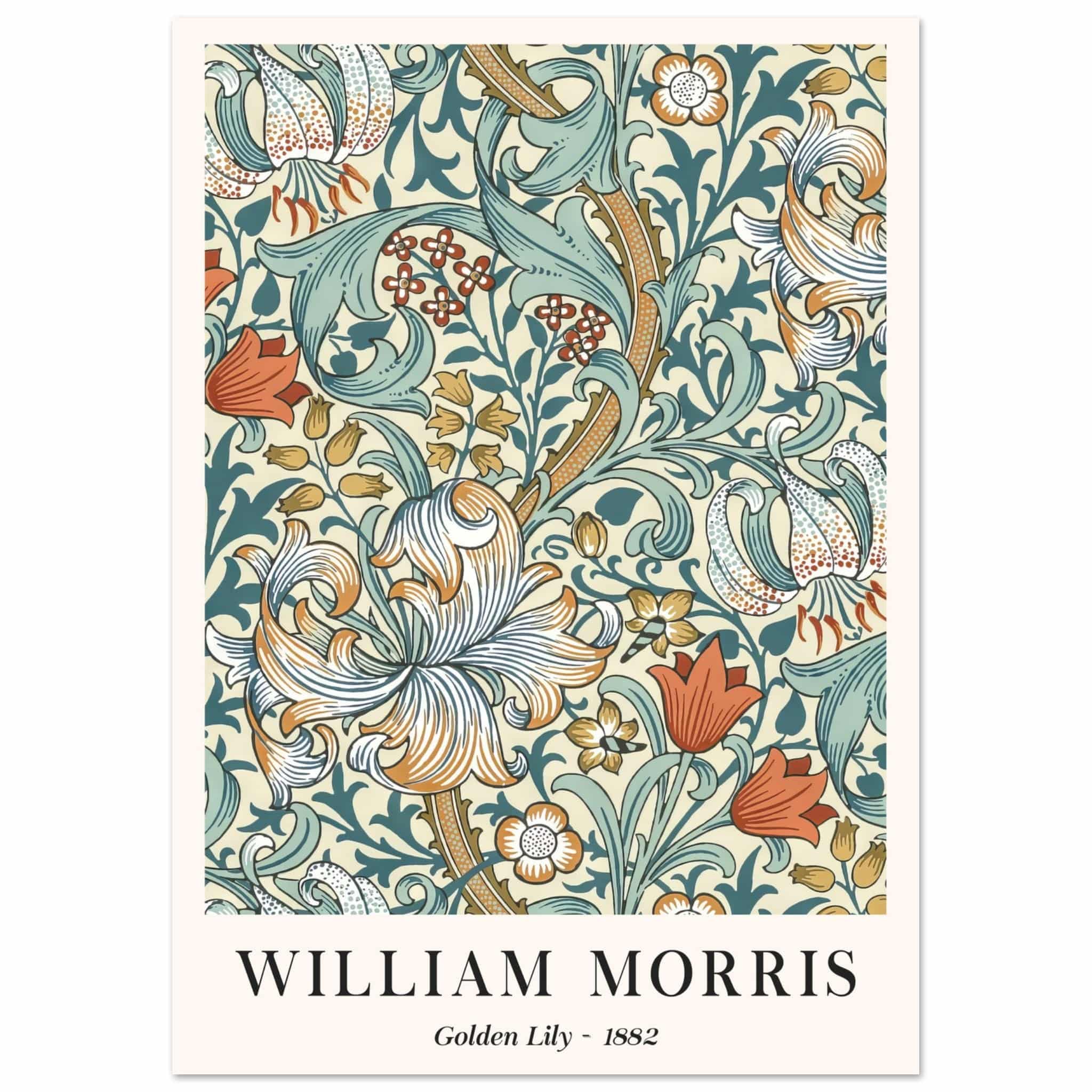 Artfulprints Poster William Morris - Golden lilly II 1882 - A4 21x29.7