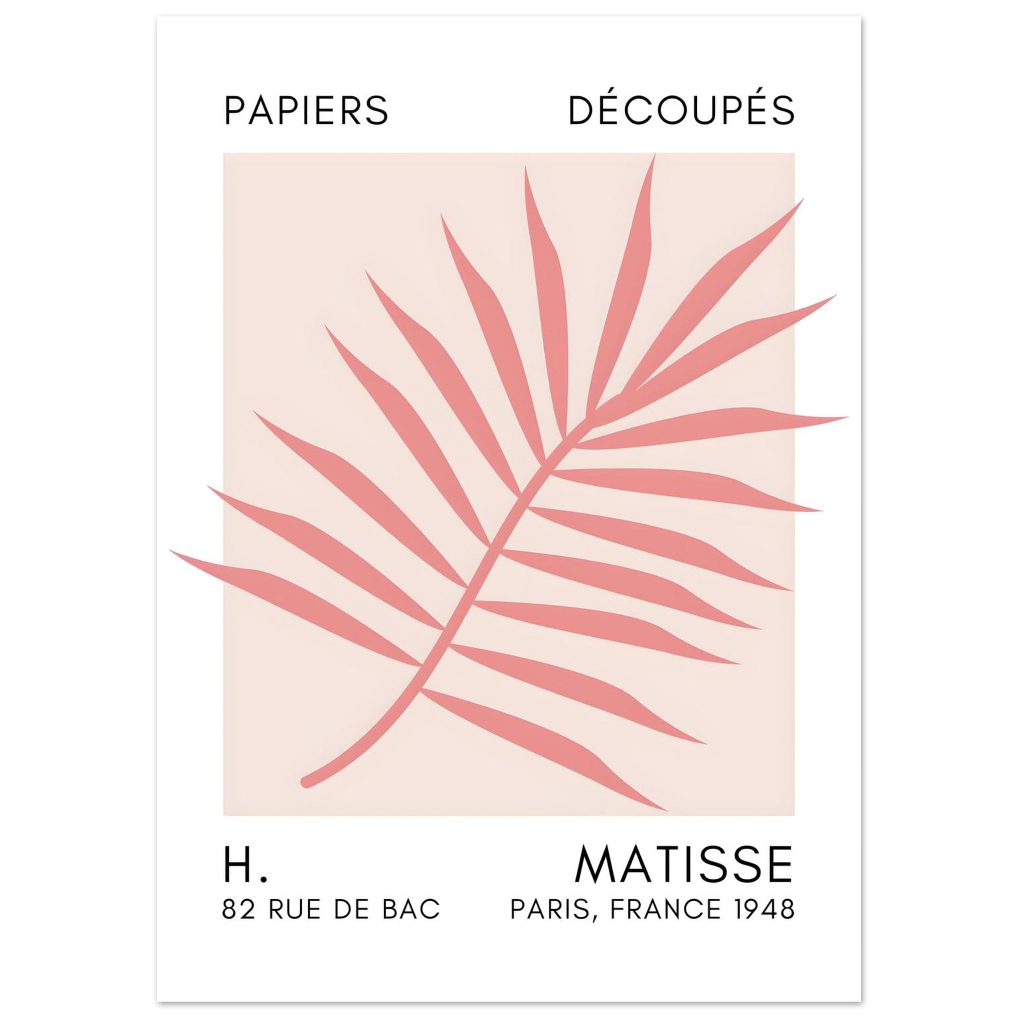 Artfulprints Poster Matisse – Floral reef taupe - 50x70 cm - Taupe
