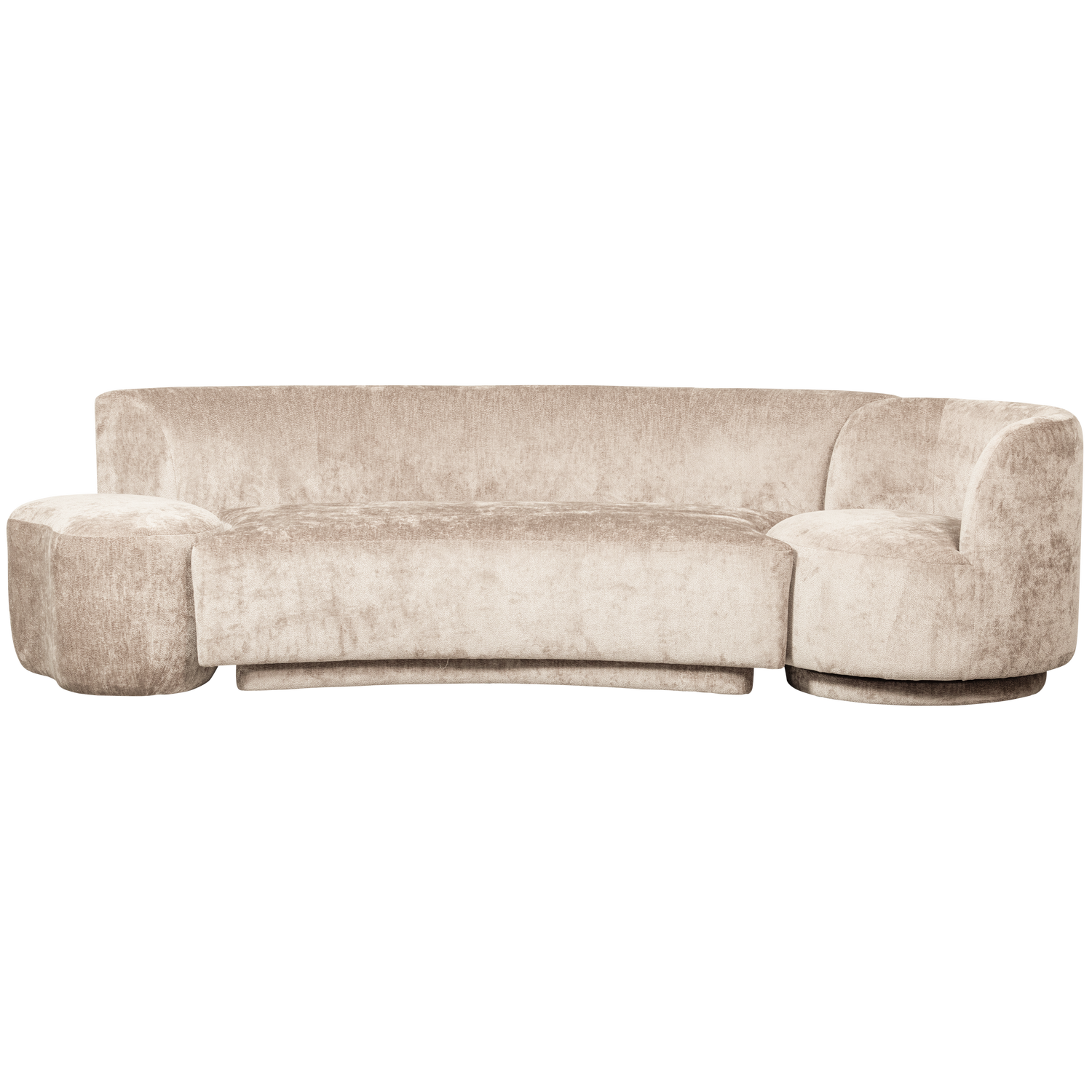 WOOOD bank Combi-Popular - Chenille - Naturel - 72x345x97