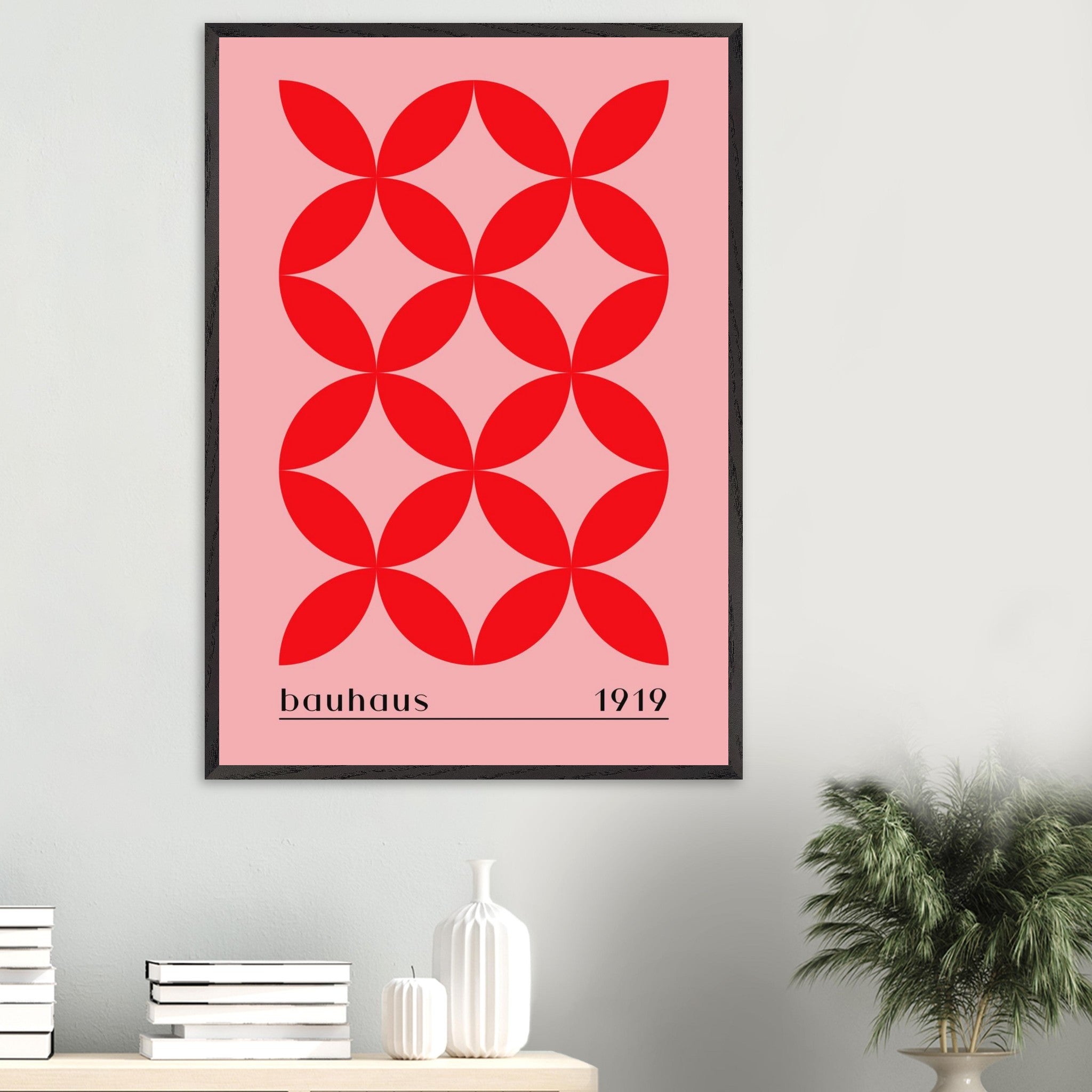 Artfulprints Poster Bauhaus - 1919 - 70x100 cm - Rood