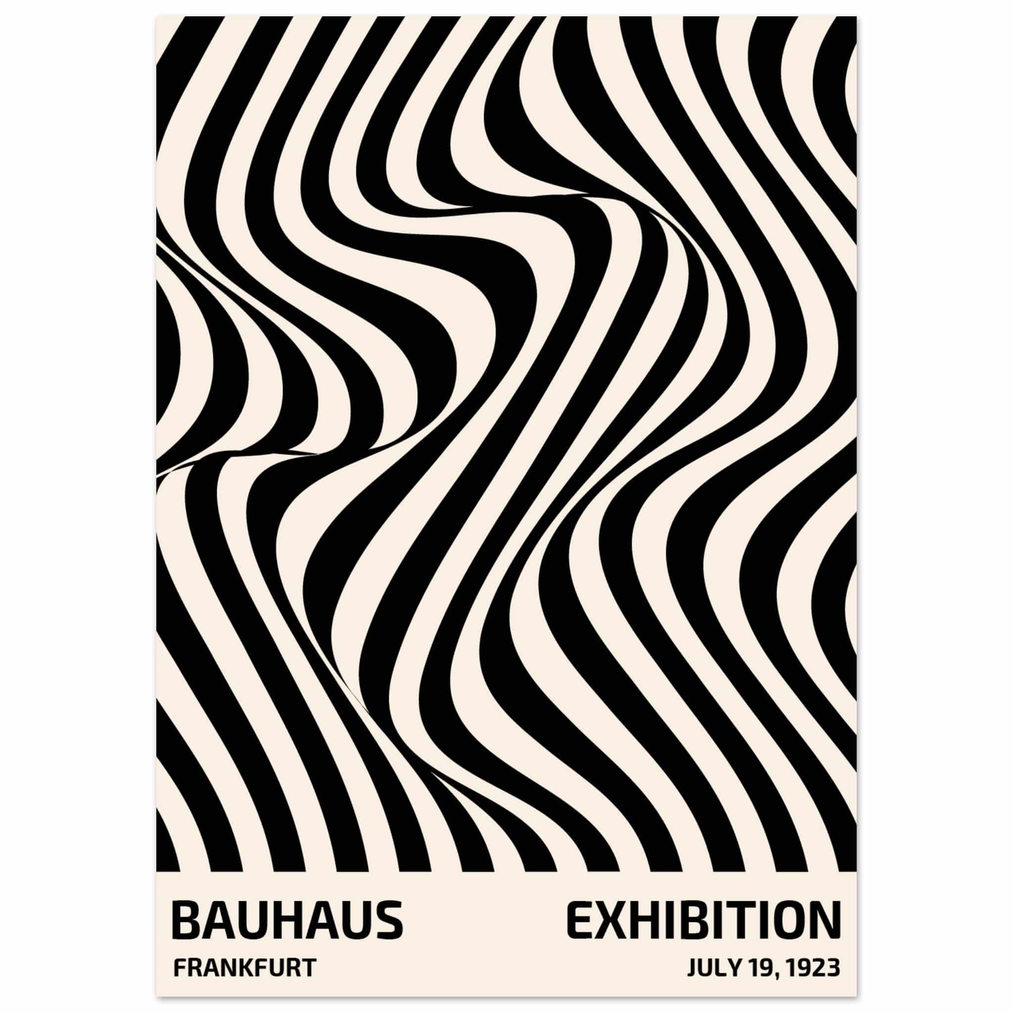 Artfulprints Poster Bauhaus - Exhibition Frankfurt - 50x70 cm - Zwart