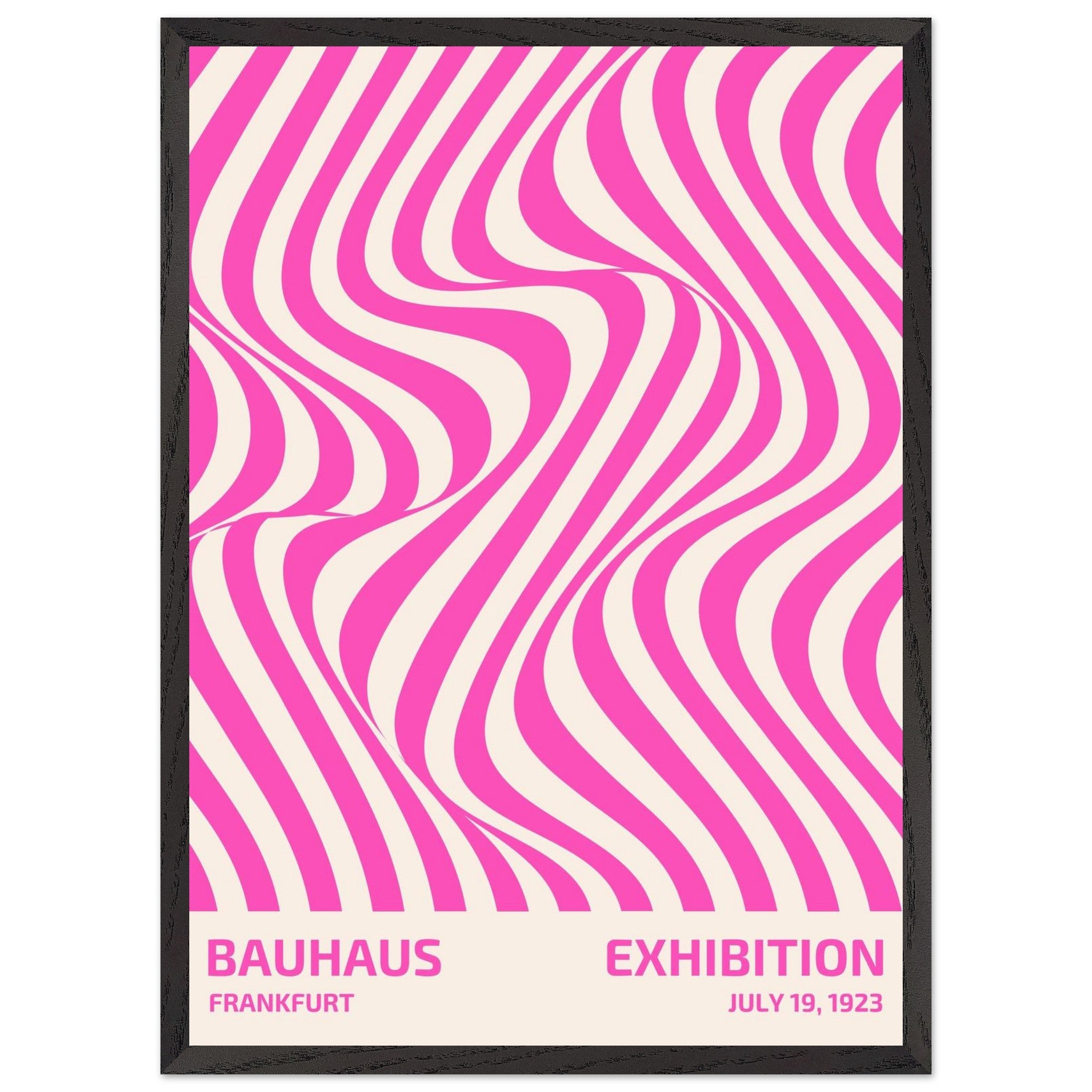 Artfulprints Poster met Lijst Bauhaus - Exhibition Frankfurt pink - 50