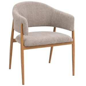 DÉJA Living Eetkamerstoel Dénia – Taupe/Naturel – Set van 2 DÉJA Living Eetkamerstoel Dénia – Taupe/Naturel – Set van 2