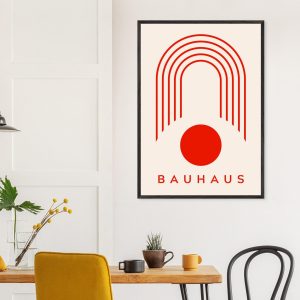 Artfulprints Poster Bauhaus – Red arches – 70×100 cm – Rood Artfulprints Poster Bauhaus – Red arches – 70×100 cm – Rood