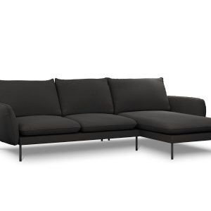 Cosmopolitan Design rechter hoekbank Vienna 5-zits, boucle, zwart – 17 Cosmopolitan Design rechter hoekbank Vienna 5-zits, boucle, zwart – 17