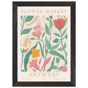 Artfulprints Poster met Lijst Flower market – Antwerp – A4 21×29.7 cm Artfulprints Poster met Lijst Flower market – Antwerp – A4 21×29.7 cm