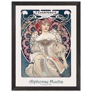 Artfulprints Poster met Lijst Alphonse Mucha – F. Champenois – 30×40 c Artfulprints Poster met Lijst Alphonse Mucha – F. Champenois – 30×40 c