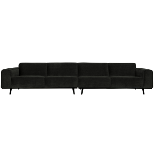 WOOOD 4-zits bank XL Statement – Rib – Graphite – 77x372x93 WOOOD 4-zits bank XL Statement – Rib – Graphite – 77x372x93