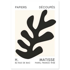 Artfulprints Poster Matisse – Ocean petals black – A4 21×29.7 cm – Zwa Artfulprints Poster Matisse – Ocean petals black – A4 21×29.7 cm – Zwa